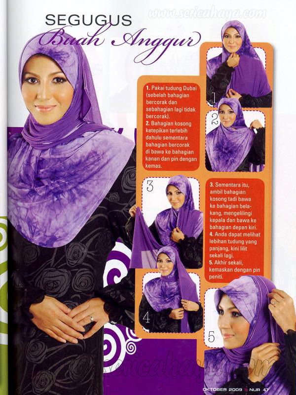 Cara-cara pemakaian Tudung Dubai dalam segmen Santun Anggun Majalah
