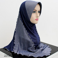 Tudung Denim - Kain Denim / Jeans 