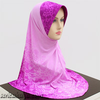 Tudung Lycra Dwi Tona / 2 Tona Warna Size XL