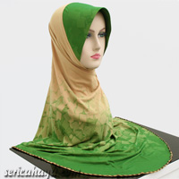 Tudung Lycra Labuh Corak Pelangi Biasa Size XXL
