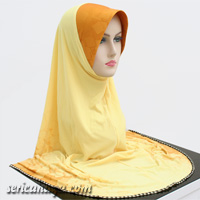 Tudung Lycra Labuh Corak Pelangi Biasa Size XL