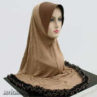 Tudung Lycra Printed Labuh dengan Ropol