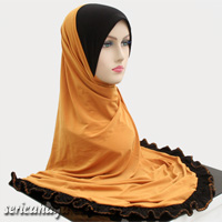 Tudung Lycra Printed Labuh dengan Ropol