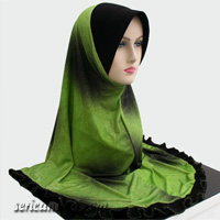 Tudung Lycra Printed Labuh dengan Ropol