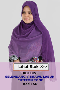 Shawl Half Moon Chiffon Labuh
