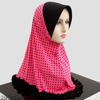 Tudung Lycra Polkadot Ropol