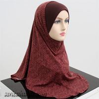 Tudung Syria Cotton Bercorak