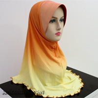 Tudung Lycra Dwi Tona / 2 Tona Warna Ala Ariani Size L