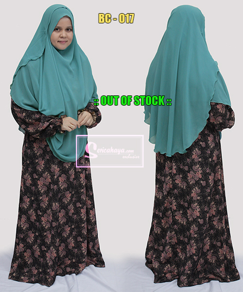 Shawl Labuh 2 Muka Kain Chiffon - Labuh Menutup Punggung