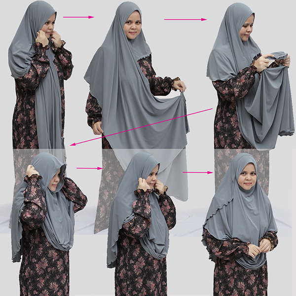 Cara Pakai Shawl 2 Muka Labuh Sericahaya